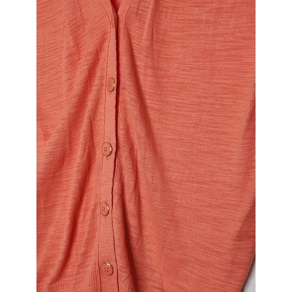 Banana Republic Womens Orange Short Sleeve‎ Cardigan sz Med - Picture 3 of 6